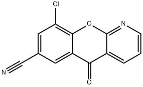 9-Chloro-5-oxo-5H-[1]benzopyrano[2,3-b]pyridine-7-carbonitrile 구조식 이미지