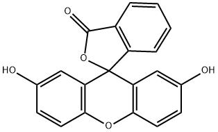 2,7-Dihydroxyspiro[9H-xanthene-9,1'(3'H)-isobenzofuran]-3'-one Structure