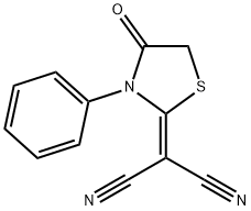 2-(4-oxo-3-phenyl-1,3-thiazolan-2-yliden)malononitrile Structure