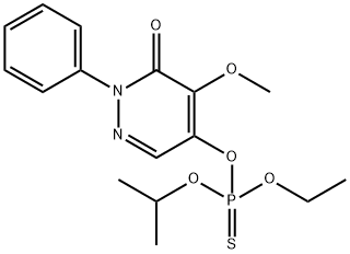 Thiophosphoric acid O-ethyl O-isopropyl O-(1,6-dihydro-5-methoxy-6-oxo-1-phenylpyridazin-4-yl) ester Structure