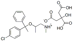 [2-[1-(4-chlorophenyl)-1-phenylethoxy]propyl]dimethylammonium dihydrogen 2-hydroxypropane-1,2,3-tricarboxylate  구조식 이미지