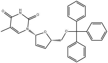 5'-O-TRITYL-2',3'-DEHYDROTHYMIDINE Structure