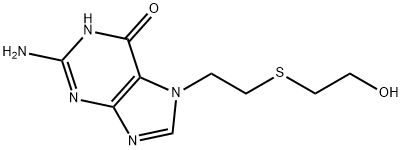 2-Amino-1,7-dihydro-7-(2-((2-hydroxyethyl)thio)ethyl)-6H-purin-6-one Structure