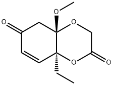 1,4-Benzodioxin-2,6(3H,5H)-dione,8a-ethyl-4a,8a-dihydro-4a-methoxy-,(4aS,8aS)-(9CI) Structure