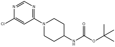 [1-(6-클로로-피리미딘-4-일)-피페리딘-4-일]-카르바믹산tert-부틸에스테르 구조식 이미지