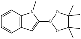 1-메틸린돌-2-보론산,피나콜에스테르 구조식 이미지