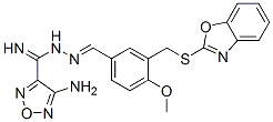1,2,5-Oxadiazole-3-carboximidicacid,4-amino-,[[3-[(2-benzoxazolylthio)methyl]-4-methoxyphenyl]methylene]hydrazide(9CI) Structure
