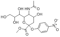 5-ACETAMINO-4-HYDROXY-2-(4-NITRO-PHENOXY)-6-(1,2,3-TRIHYDROXY-PROPYL)-TETRAHYDRO-PYRAN-2-CARBOXYLIC ACID METHYL ESTER Structure