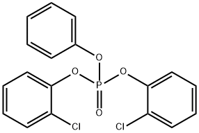 Phosphoric acid bis(2-chlorophenyl)phenyl ester Structure