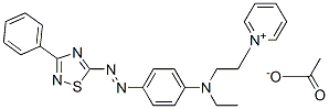 1-[2-[ethyl[4-[(3-phenyl-1,2,4-thiadiazol-5-yl)azo]phenyl]amino]ethyl]pyridinium acetate Structure