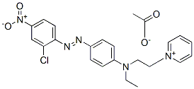 1-[2-[[4-[(2-chloro-4-nitrophenyl)azo]phenyl]ethylamino]ethyl]pyridinium acetate Structure