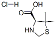 (S)-5,5-디메틸티아졸리딘-4-카르복실산염산염 구조식 이미지