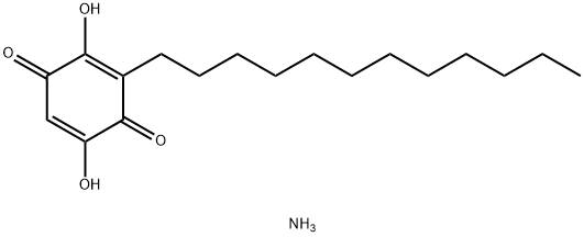3-dodecyl-2,5-dihydroxy-1,4-benzoquinone, diammonium salt Structure