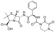 (2S,5R,6R)-3,3-Dimethyl-6-[[(R)-[[(4-methyl-2,3-dioxopiperazin-1-yl)carbonyl]amino]phenylacetyl]amino]-7-oxo-4-thia-1-azabicyclo[3.2.0]heptane-2-carboxylic acid 구조식 이미지