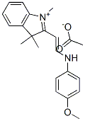 2-[2-[(4-methoxyphenyl)amino]vinyl]-1,3,3-trimethyl-3H-indolium acetate 구조식 이미지