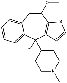 10-methoxy-4-(1-methylpiperidin-4-yl)-4H-benzo[4.5]cyclohepta[1,2-b]thiophene-4-ol Structure