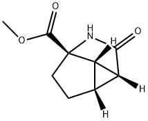 1-Azacyclopropa[cd]pentalene-4a(1H)-carboxylicacid,hexahydro-2-oxo-,methylester,(2aR,2bR,4aS,4bS)-(9CI) Structure