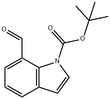 TERT-BUTYL 7-FORMYL-1H-INDOLE-1-CARBOXYLATE 구조식 이미지