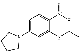 Benzenamine, N-ethyl-2-nitro-5-(1-pyrrolidinyl)- (9CI) Structure