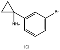 Cyclopropanamine, 1-(3-bromophenyl)-, hydrochloride (1:1) Structure