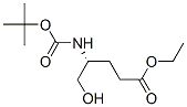 (4R)-4-[[(1,1-Dimethylethoxy)carbonyl]amino]-5-hydroxypentanoic acid ethyl ester Structure