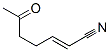 2-Heptenenitrile, 6-oxo- (9CI) Structure