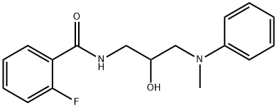 2-fluoro-N-[2-hydroxy-3-(methylphenylamino)propyl]benzamide Structure