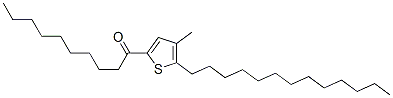 1-Decanone, 1-(4-methyl-5-tridecyl-2-thienyl)- 구조식 이미지