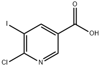 6-chloro-5-iodonicotinic acid 구조식 이미지