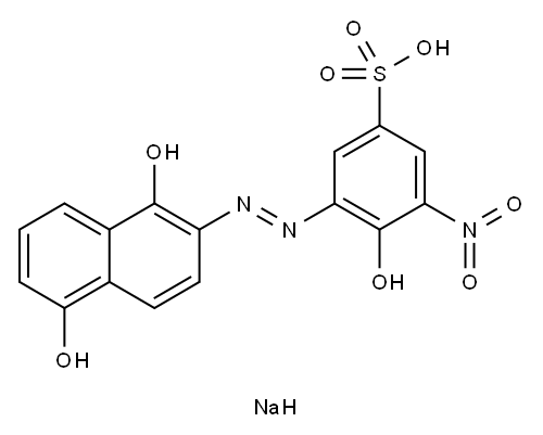 sodium 3-[(1,5-dihydroxy-2-naphthyl)azo]-4-hydroxy-5-nitrobenzenesulphonate  Structure