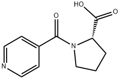 N-(Pyridine-4-carbonyl)-L-proline Structure