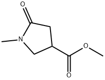1-Methyl-5-oxo-3-pyrrolidinecarboxylic acid methyl ester 구조식 이미지