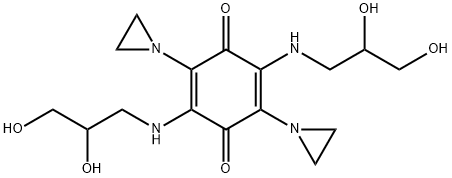 2,5-diaziridin-1-yl-3,6-bis(2,3-dihydroxypropylamino)cyclohexa-2,5-diene-1,4-dione 구조식 이미지
