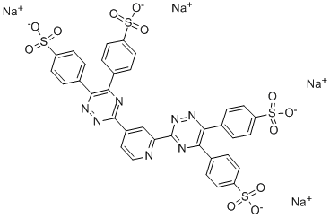 2,4-BIS[5,6-DI(P-SULFOPHENYL)-1,2,4-TRIAZIN-3-YL]PYRIDINE TETRASODIUM SALT 구조식 이미지