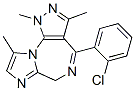 4-(2-Chlorophenyl)-1,6-dihydro-1,3,9-trimethylimidazo[1,2-a]pyrazolo[4,3-f][1,4]diazepine Structure