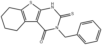 3-BENZYL-2-MERCAPTO-5,6,7,8-TETRAHYDRO-3H-BENZO[4,5]THIENO[2,3-D]PYRIMIDIN-4-ONE Structure