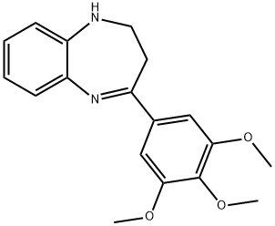 4-(3,4,5-TRIMETHOXY-PHENYL)-2,3-DIHYDRO-1H-BENZO[B][1,4]DIAZEPINE 구조식 이미지