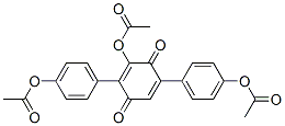 3-(Acetyloxy)-2,5-bis(4-(acetyloxy)phenyl)-2,5-cyclohexadiene-1,4-dion e 구조식 이미지