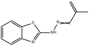 2-Propenal,2-methyl-,2-benzothiazolylhydrazone(9CI) Structure