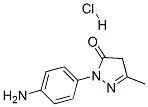 2-(4-aminophenyl)-2,4-dihydro-5-methyl-3H-pyrazol-3-one monohydrochloride Structure