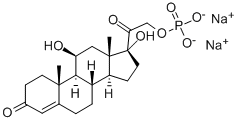Hydrocortisone sodium phosphate 구조식 이미지