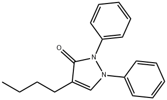 4-Butyl-1,2-diphenyl-3-pyrazolin-5-one 구조식 이미지