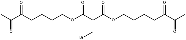 Bromomethyl(methyl)malonic acid bis(5,6-dioxoheptyl) ester Structure