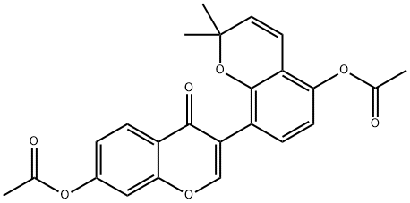 7-(Acetyloxy)-3-[5-(acetyloxy)-2,2-dimethyl-2H-1-benzopyran-6-yl]-4H-1-benzopyran-4-one Structure