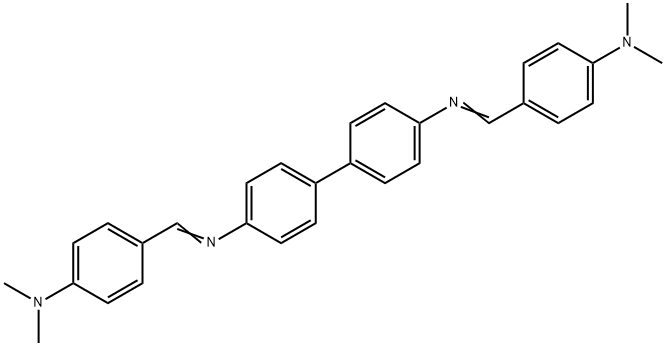 N,N'-Bis[[4-(dimethylamino)phenyl]methylene][1,1'-biphenyl]-4,4'-diamine 구조식 이미지