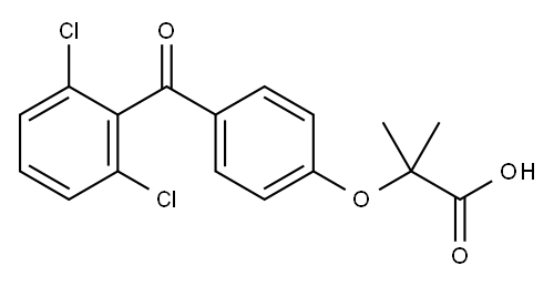 2-[4-(2,6-Dichlorobenzoyl)phenoxy]-2-methylpropanoic acid Structure