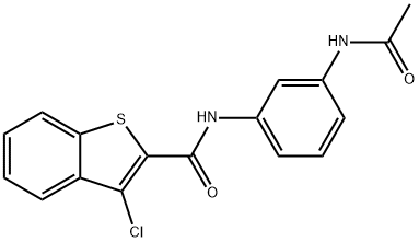 Benzo[b]thiophene-2-carboxamide, N-[3-(acetylamino)phenyl]-3-chloro- (9CI) Structure