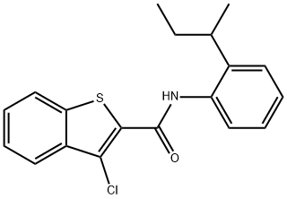 Benzo[b]thiophene-2-carboxamide, 3-chloro-N-[2-(1-methylpropyl)phenyl]- (9CI) Structure