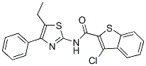 Benzo[b]thiophene-2-carboxamide, 3-chloro-N-(5-ethyl-4-phenyl-2-thiazolyl)- (9CI) 구조식 이미지