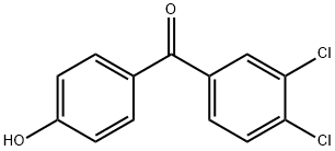 3,4-Dichloro-4'-hydroxybenzophenone 구조식 이미지